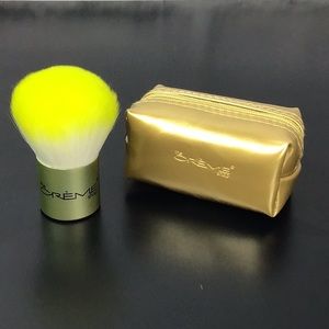 Gold Kabuki Brush with pouch gift set